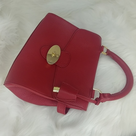 mulberry red handbag